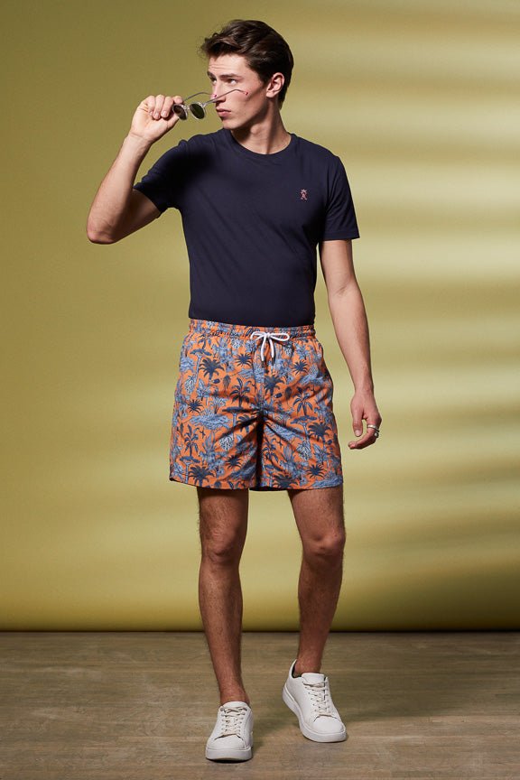 Vicomte A - Orange Printed Swimshorts - Midas - The Good Chic