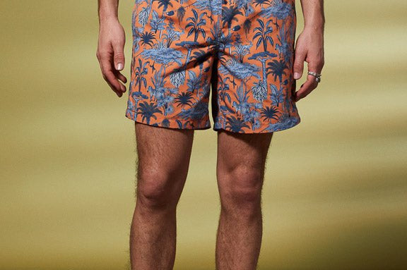 Vicomte A - Orange Printed Swimshorts - Midas - The Good Chic