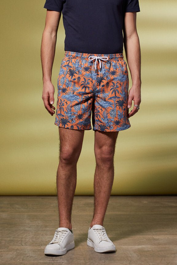 Vicomte A - Orange Printed Swimshorts - Midas - The Good Chic