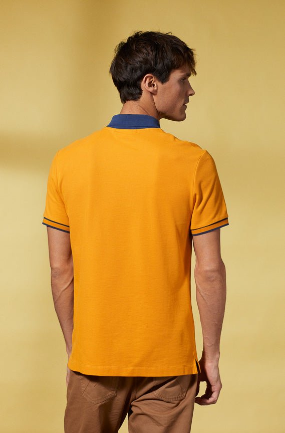 Vicomte A - Orange Short Sleeve Polo Shirt - Palton - The Good Chic