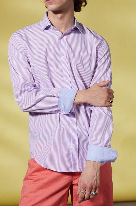 Vicomte A - Pink Stripes Shirt - Conrad - The Good Chic