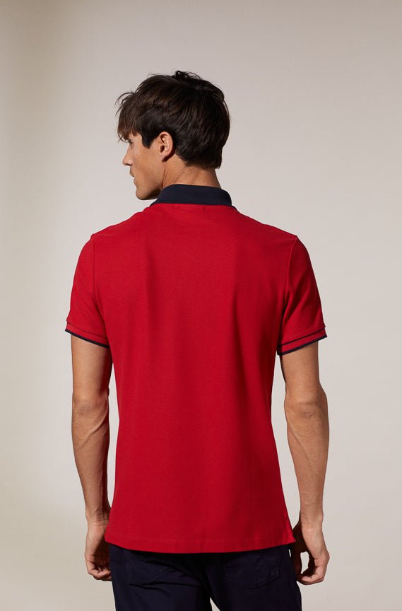 Vicomte A - Red Short Sleeve Polo Shirt - Palton - The Good Chic