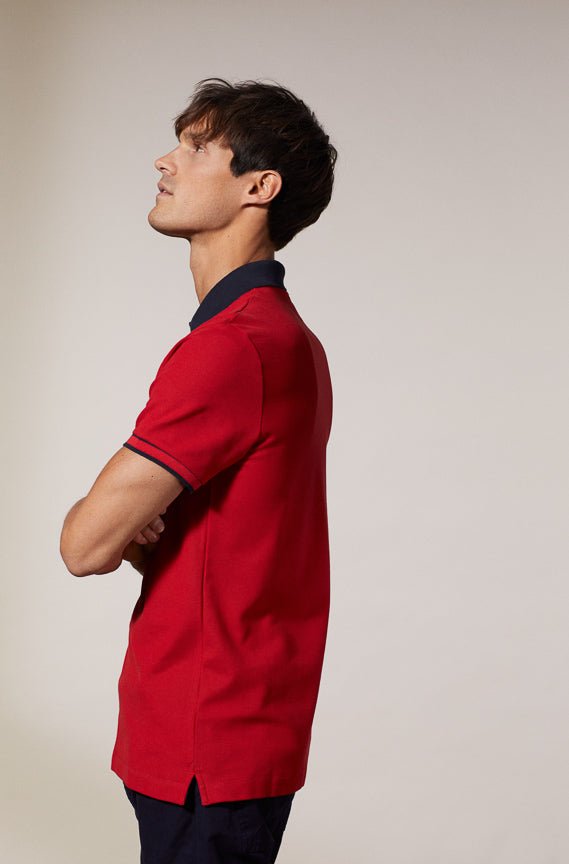 Vicomte A - Red Short Sleeve Polo Shirt - Palton - The Good Chic