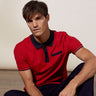 Vicomte A - Red Short Sleeve Polo Shirt - Palton - The Good Chic