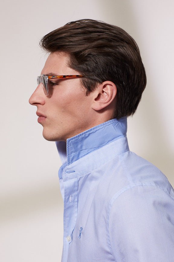 Vicomte A - Sky Blue Shirt Print Dots - Conrad - The Good Chic