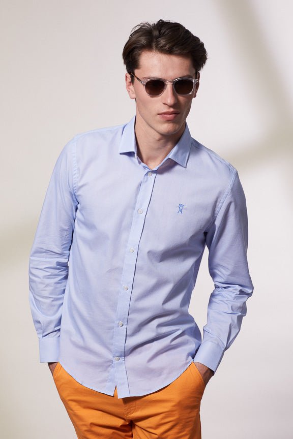 Vicomte A - Sky Blue Shirt Print Dots - Conrad - The Good Chic