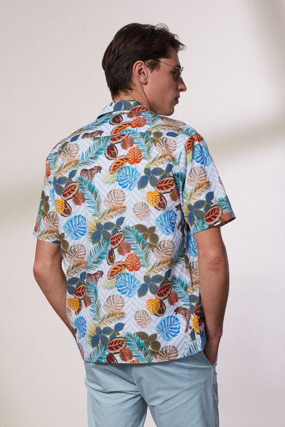 Vicomte A - Sky Blue Short Sleeve Shirt - Capri - The Good Chic