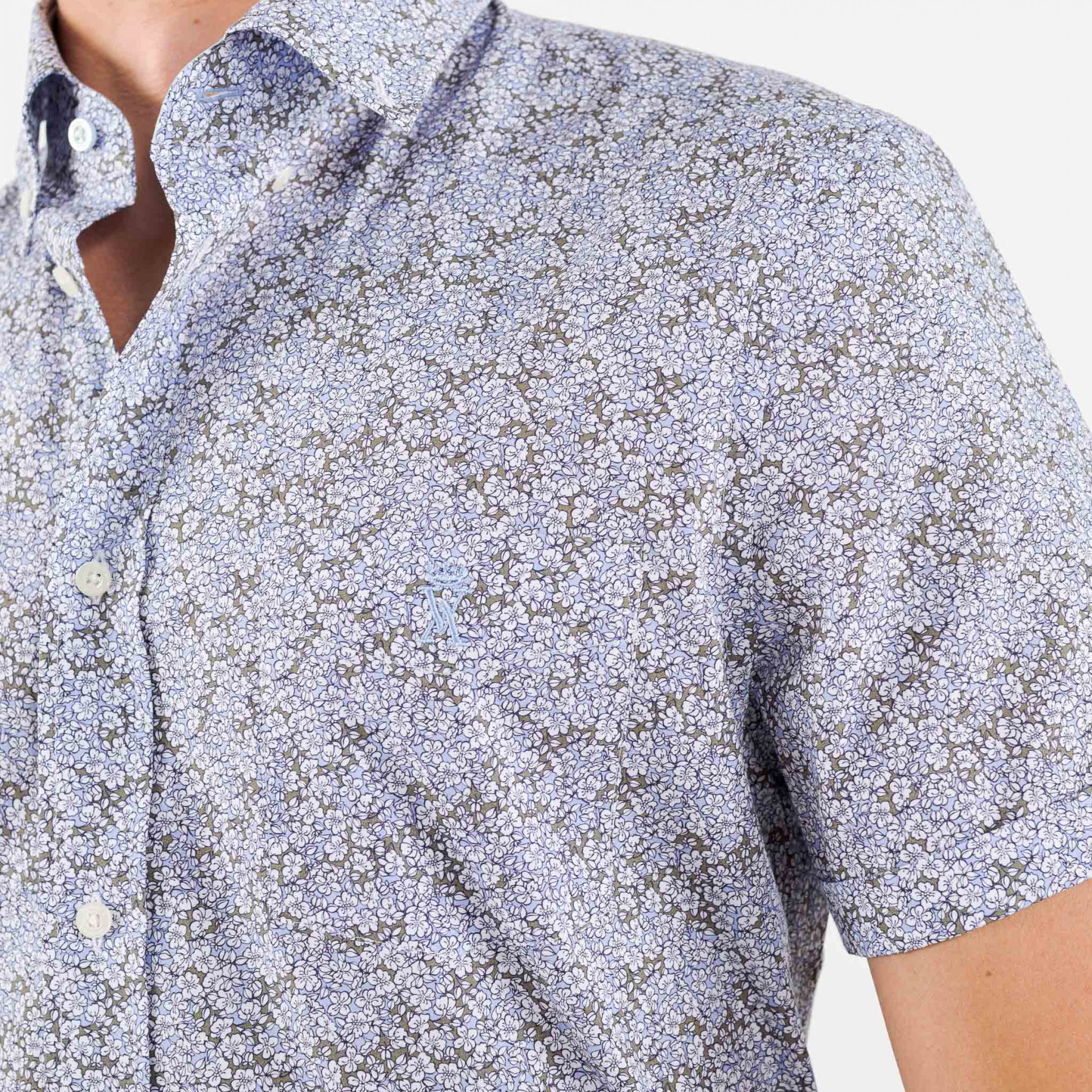 Vicomte A - Sky Blue Short Sleeve Shirt - Clive - The Good Chic