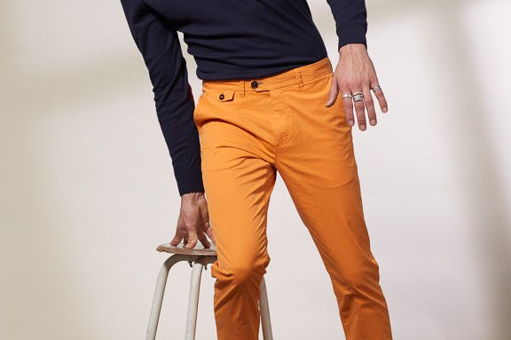 Vicomte A - Tangerine Chino Pants - Lancelot - The Good Chic