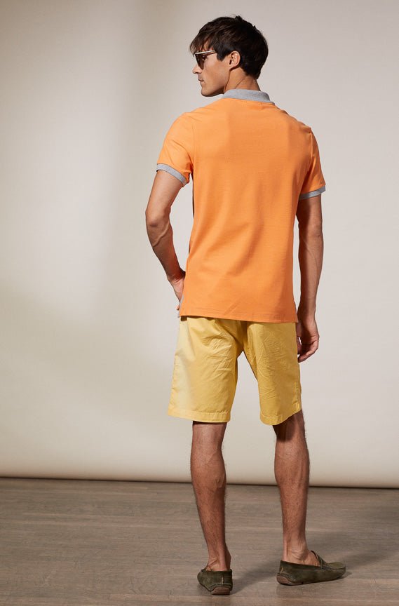 Vicomte A - Tangerine Short Sleeve Polo Shirt - Perry - The Good Chic