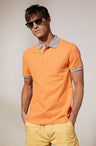 Vicomte A - Tangerine Short Sleeve Polo Shirt - Perry - The Good Chic
