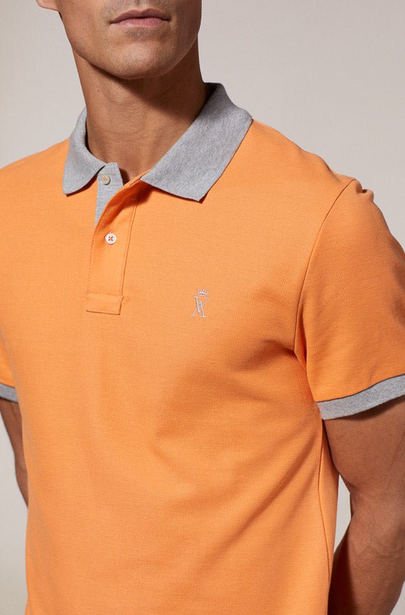Vicomte A - Tangerine Short Sleeve Polo Shirt - Perry - The Good Chic