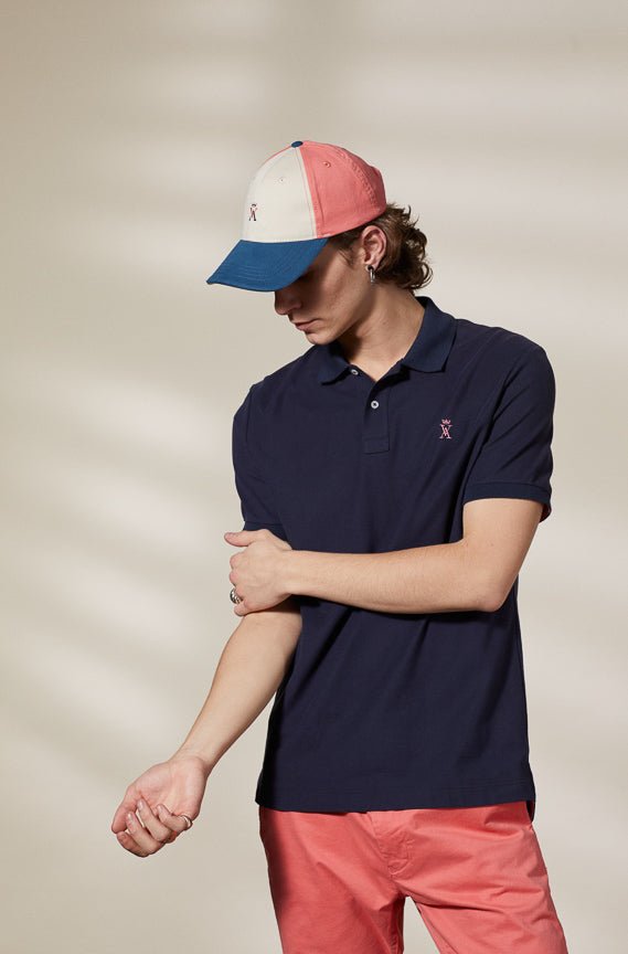 Vicomte A - Tricolored Blue Beige Pink Cap - Hamptons - The Good Chic