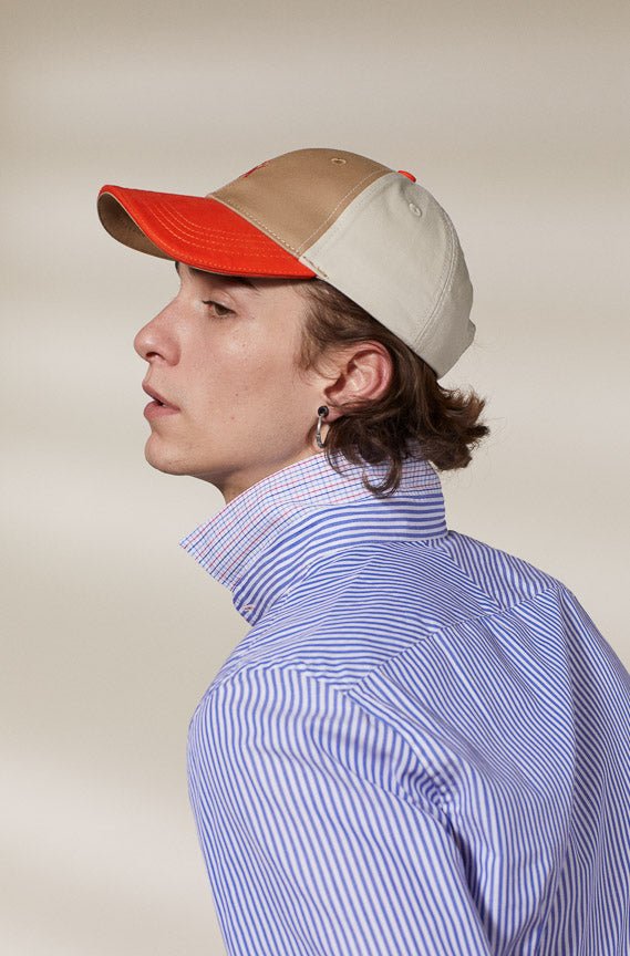 Vicomte A - Tricolored Orange Beige Cap - Hamptons - The Good Chic
