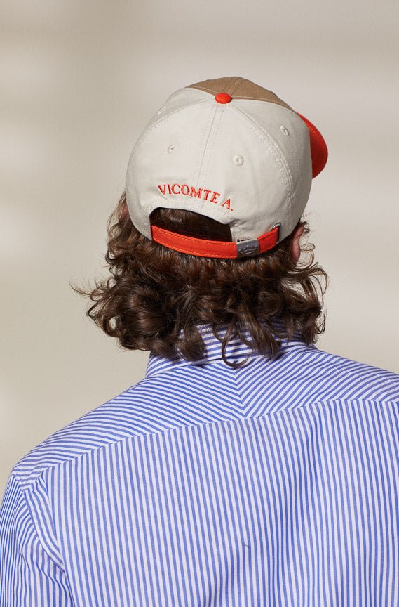 Vicomte A - Tricolored Orange Beige Cap - Hamptons - The Good Chic