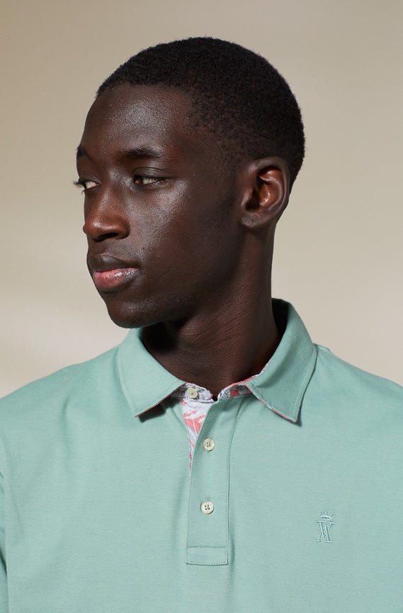 Vicomte A - Turquoise Short Sleeve Polo Shirt - Percy - The Good Chic