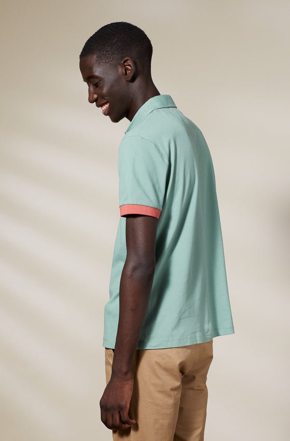 Vicomte A - Turquoise Short Sleeve Polo Shirt - Percy - The Good Chic