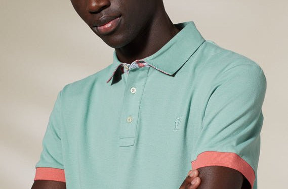 Vicomte A - Turquoise Short Sleeve Polo Shirt - Percy - The Good Chic