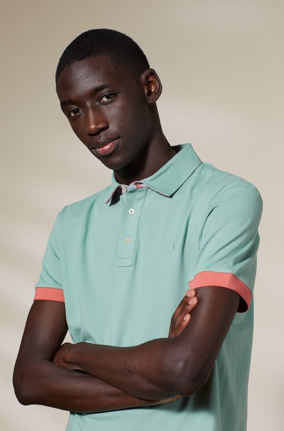 Vicomte A - Turquoise Short Sleeve Polo Shirt - Percy - The Good Chic