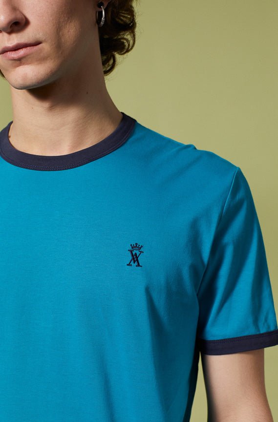 Vicomte A - Turquoise Short Sleeve T-Shirt - Tibot - The Good Chic