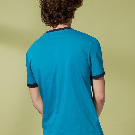 Vicomte A - Turquoise Short Sleeve T-Shirt - Tibot - The Good Chic