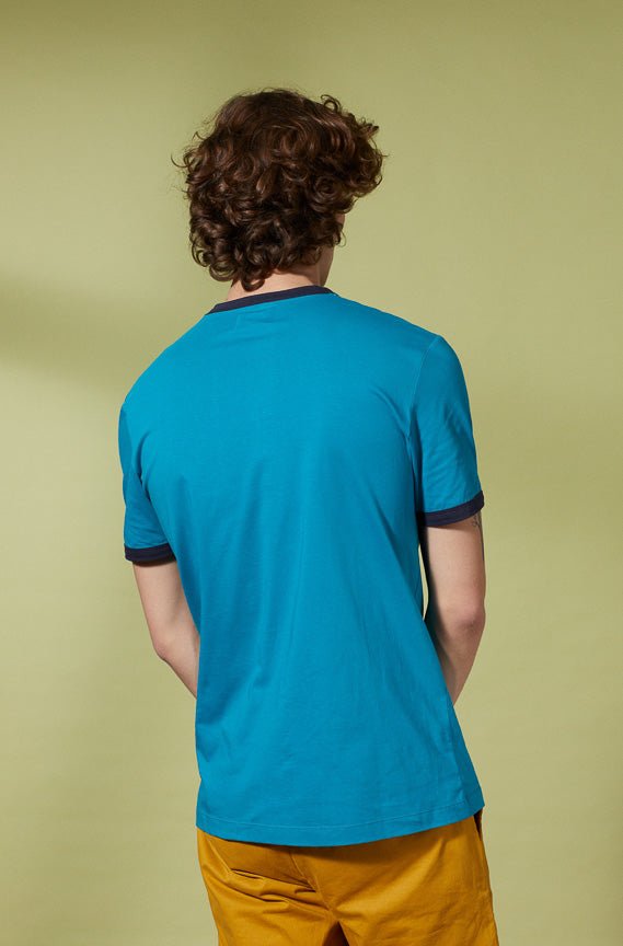 Vicomte A - Turquoise Short Sleeve T-Shirt - Tibot - The Good Chic