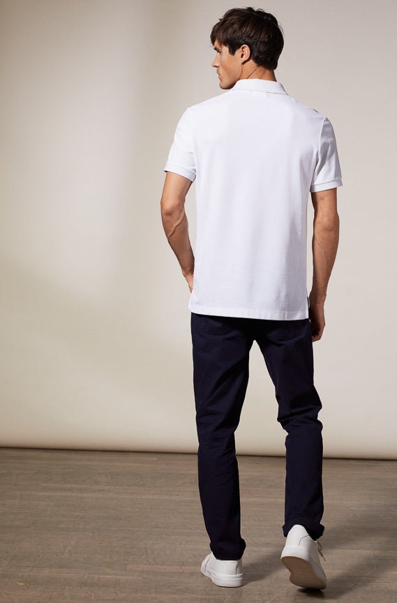 Vicomte A - White Short Sleeve Polo Shirt - Pablo - The Good Chic