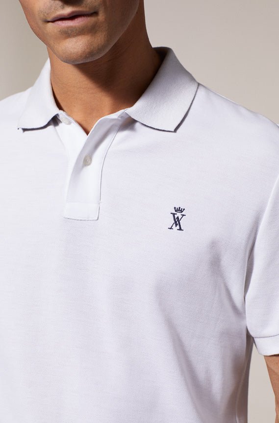 Vicomte A - White Short Sleeve Polo Shirt - Pablo - The Good Chic