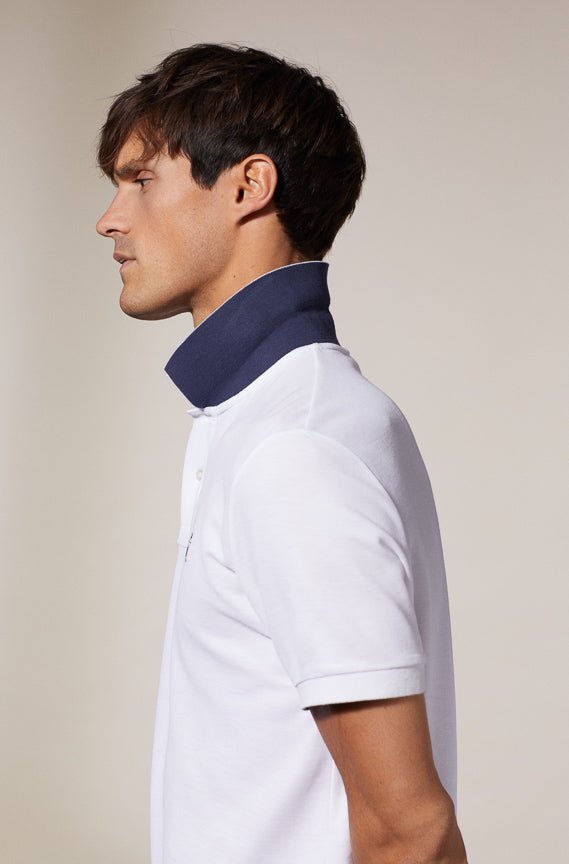 Vicomte A - White Short Sleeve Polo Shirt - Pablo - The Good Chic