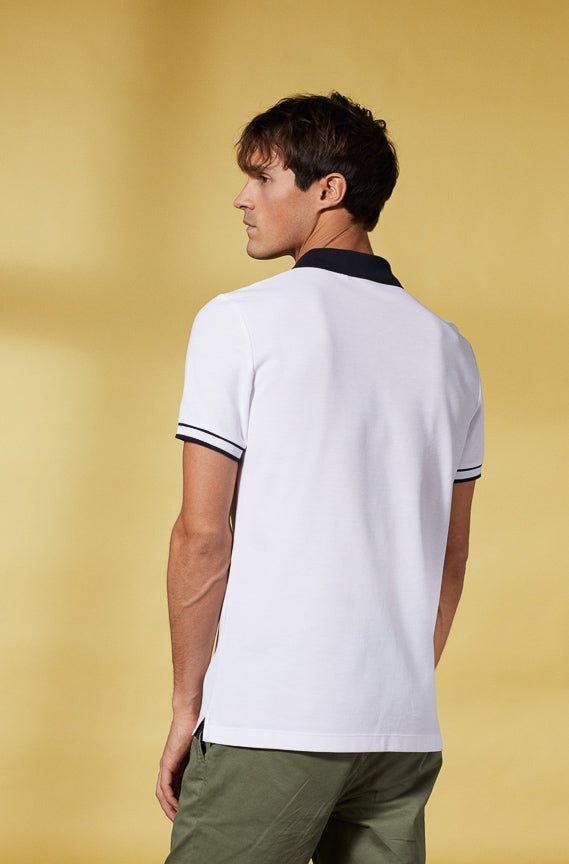 Vicomte A - White Short Sleeve Polo Shirt - Palton - The Good Chic