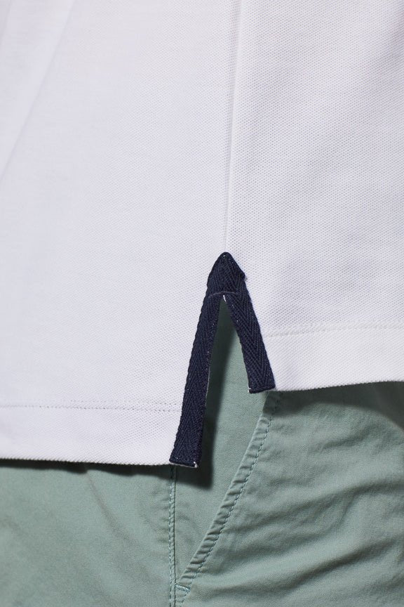 Vicomte A - White Short Sleeve Polo Shirt - Perry - The Good Chic