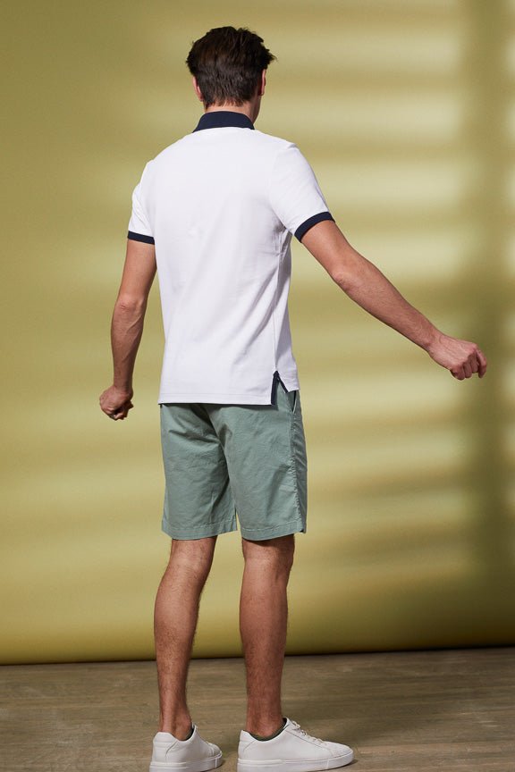 Vicomte A - White Short Sleeve Polo Shirt - Perry - The Good Chic