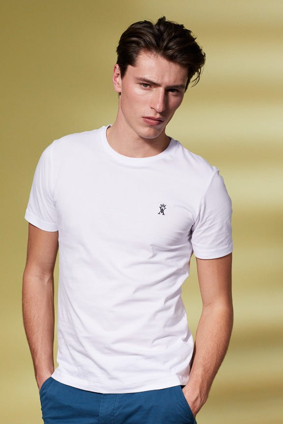 Vicomte A - White Short Sleeve T-Shirt - Travis - The Good Chic