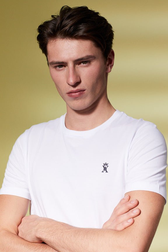Vicomte A - White Short Sleeve T-Shirt - Travis - The Good Chic